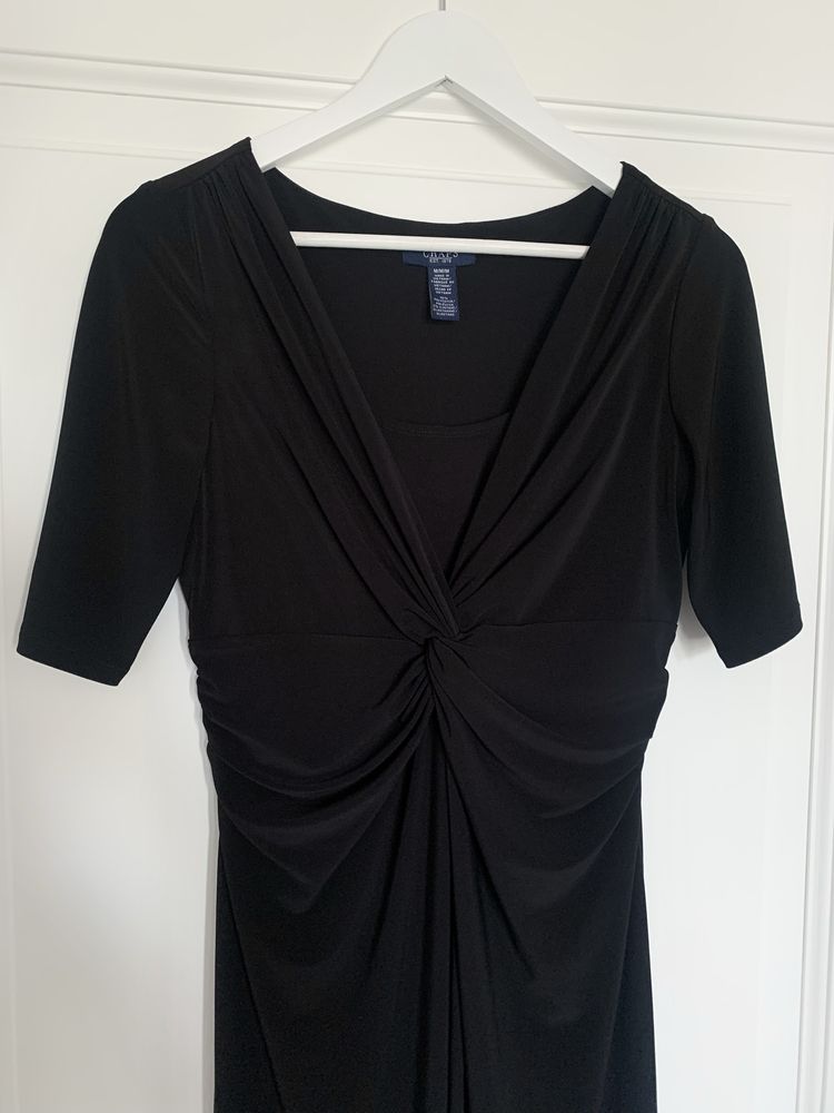 Chaps Polo Ralph Lauren suknia koktajlowa sukienka biurowa czarna