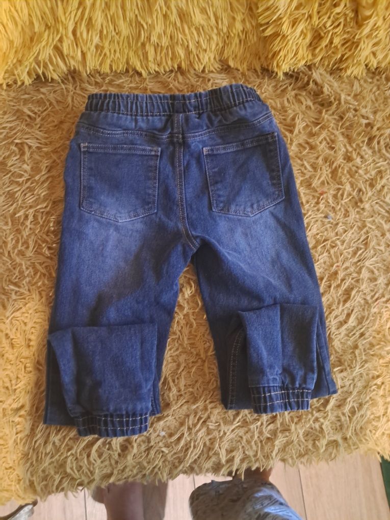 Spodnie 134 jeans elastyczne z gumka