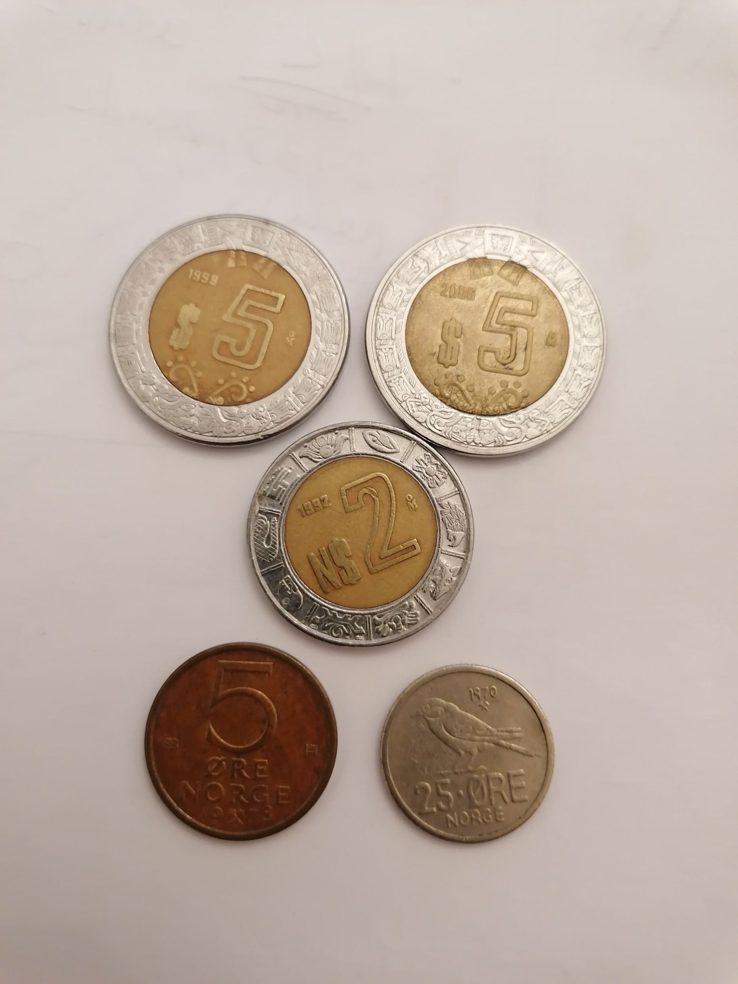 Moedas México, Noruega, Polónia, Roménia, Rússia, Suíça, Turquia, EUA