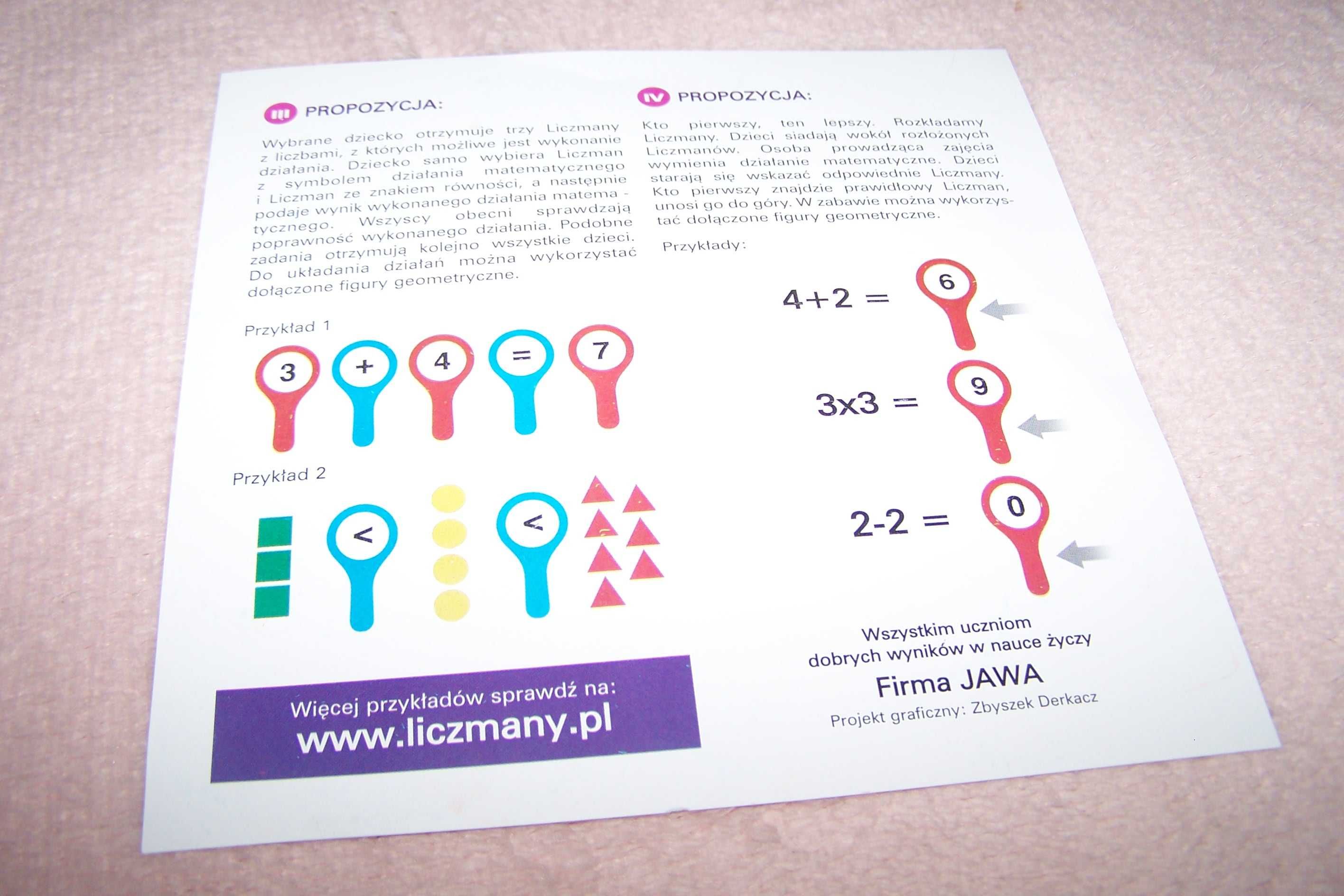 LICZMANY  i figury firmy JAWA nauka matematyki