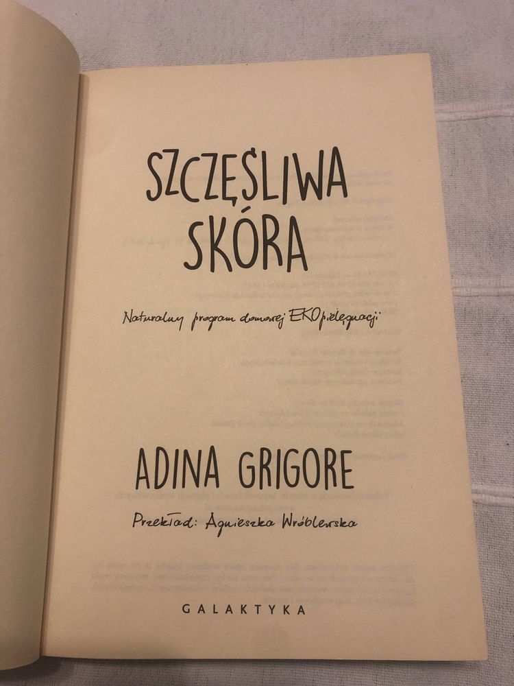 Książka Szczęśliwa skóra Adina Grigore