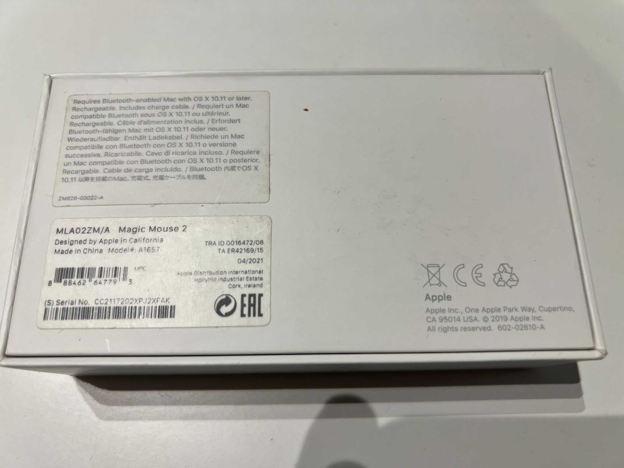 Mysz bezprzewodowa apple magic mouse 2