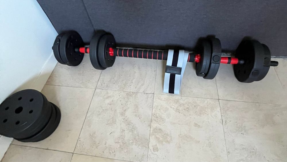 Pesos 20kg + banda elastica