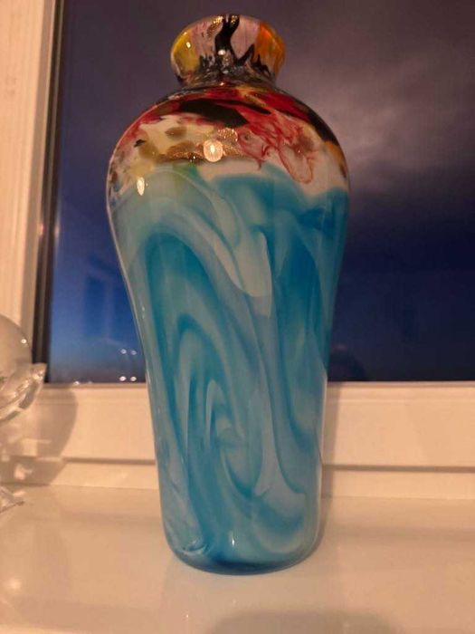 Ręcznie wykonany Wazon Szklany w Stylu Murano