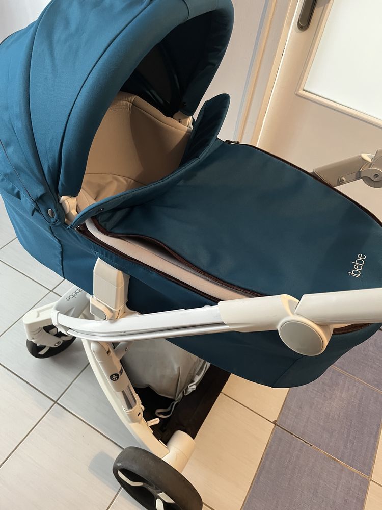 Wózek  2w1 z elektonicznym  hamulcem ibebe Stop