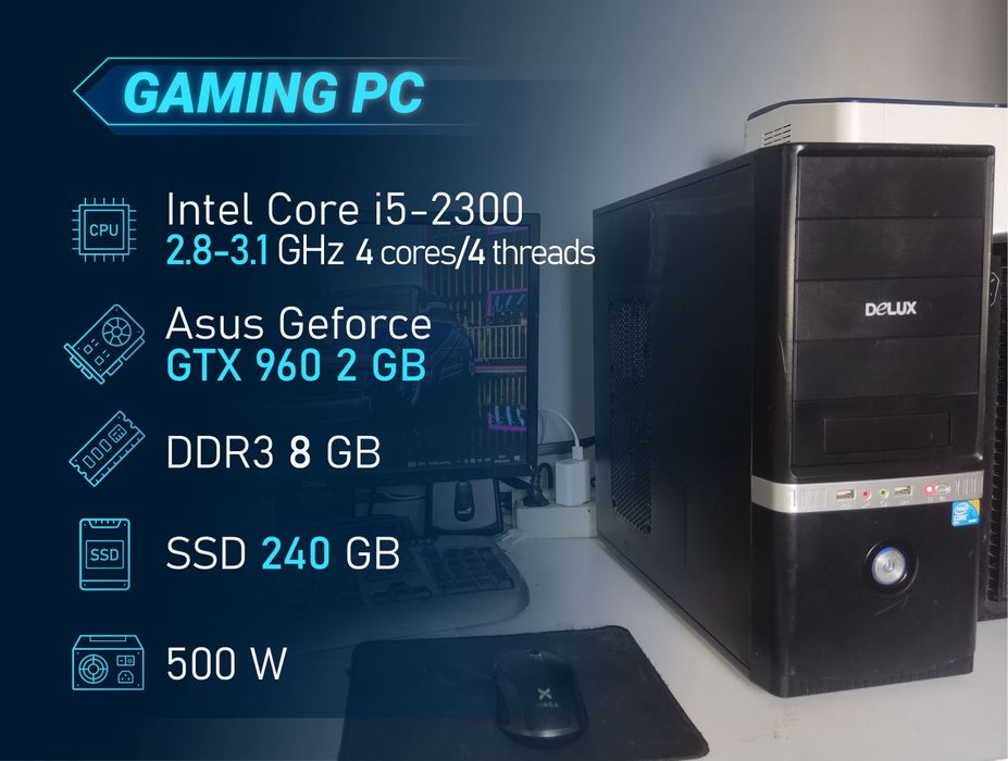 Ігровий комп'ютер i5/DDR3 8GB/SDD 240GB/GTX 960 2GB