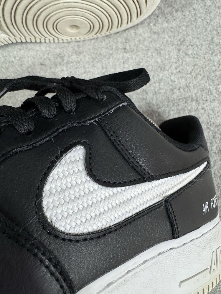 Nike Air Force 1 Low '07 LV8 Cut Out Swoosh AF1 Black White size 42,5