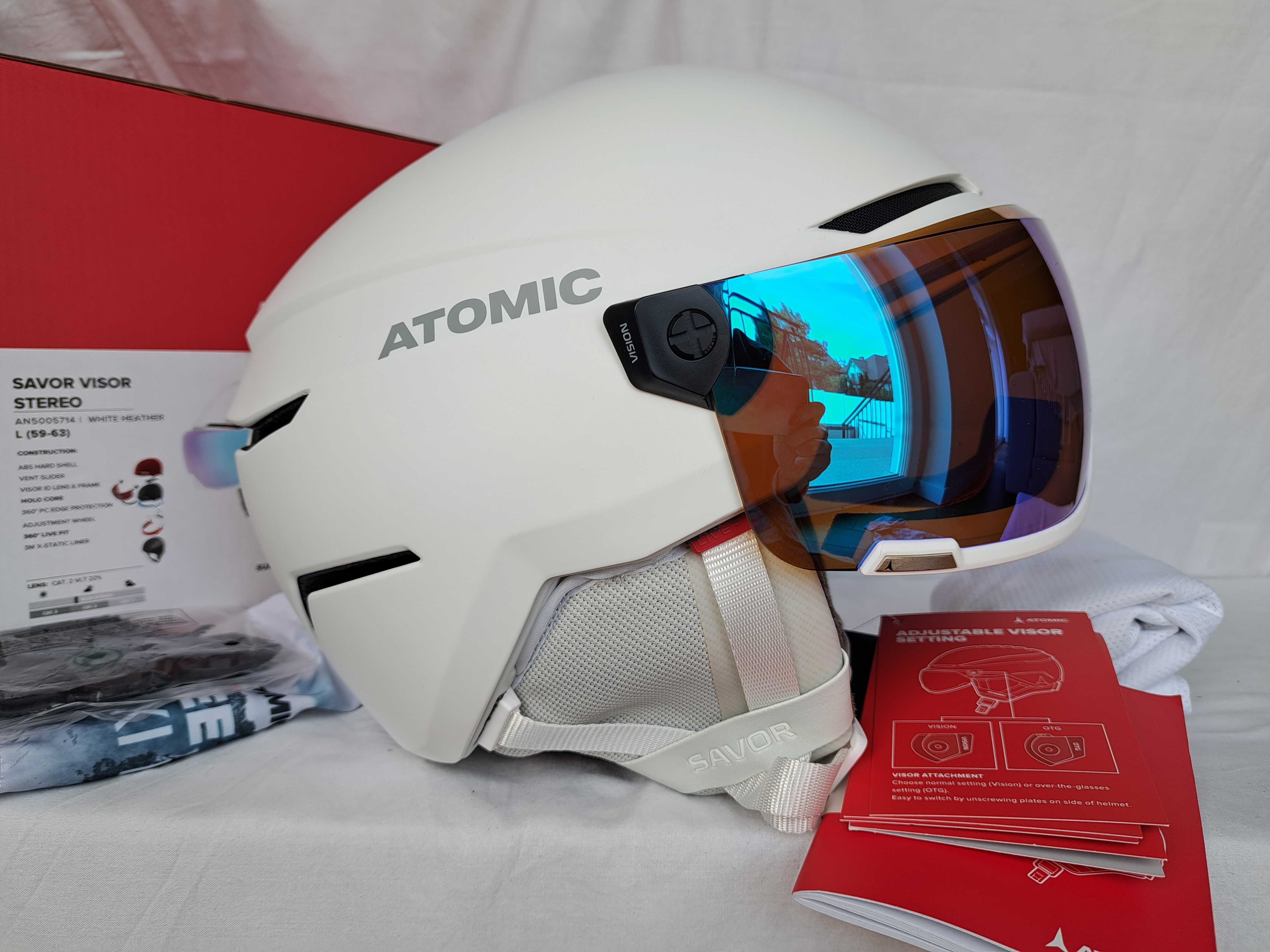 Kask narciarski Atomic Savor Visor Stereo White Heather L 59-63cm