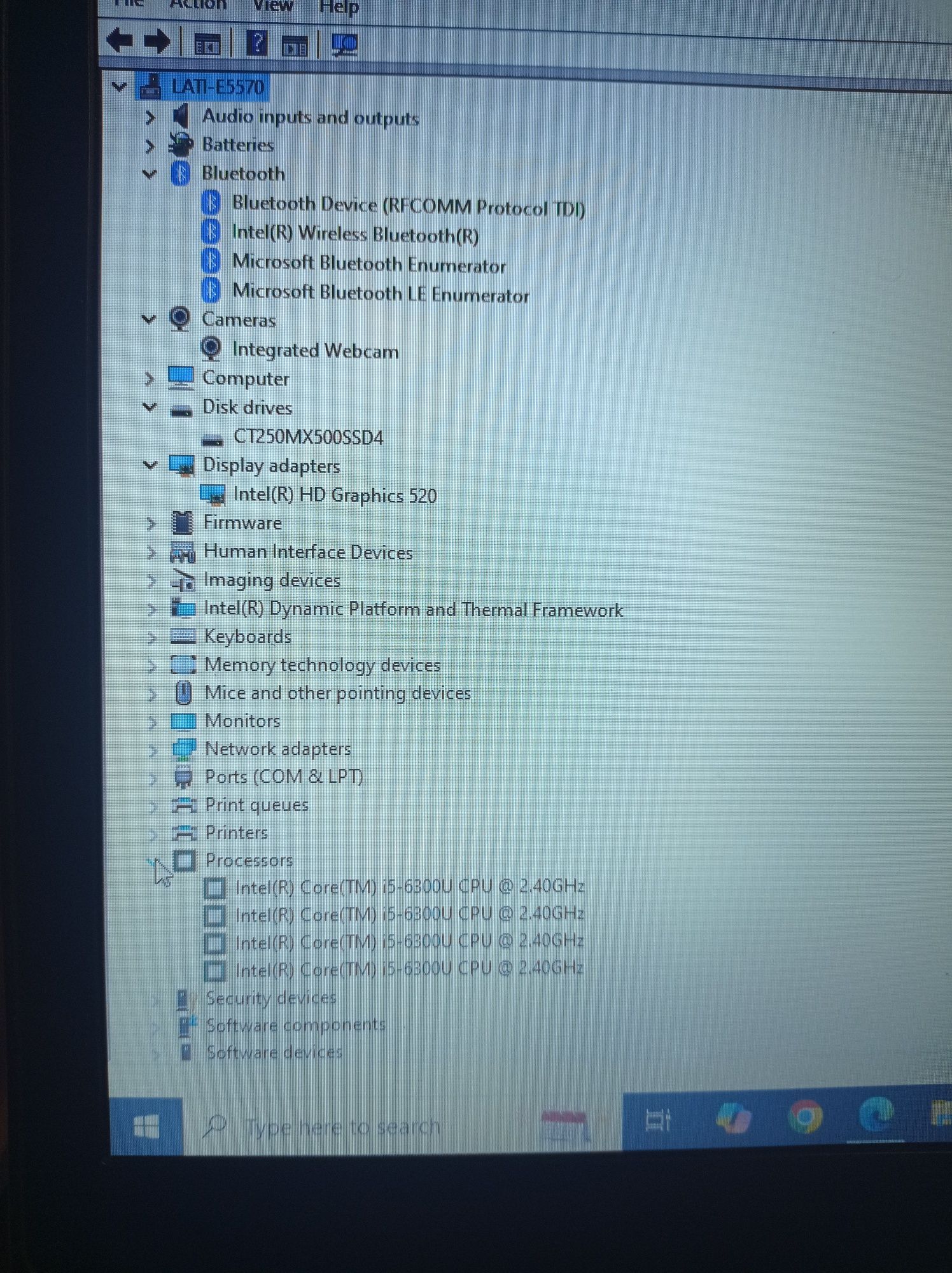 Dell Latitude E5570 15,6" HD Core i5 2.9GHz 16Gb 256Gb ssd
