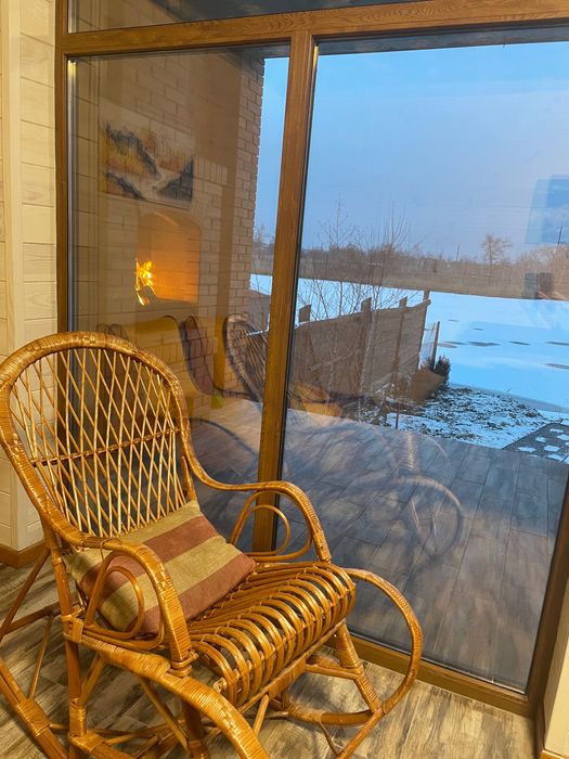 Лазня на дровах, власний берег