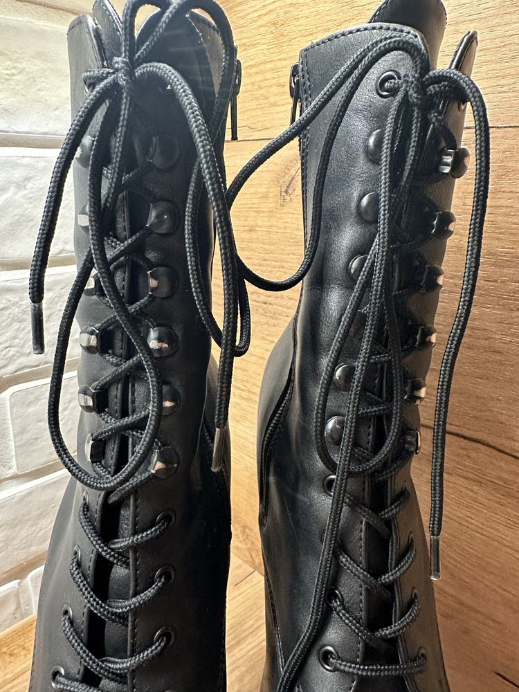 Pleaser Czarne botki do exotic Flamingo 1020 Black Matte