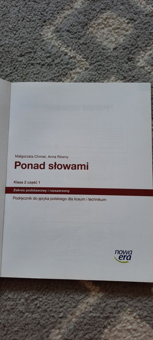 Ponad słowami kl.2.1 liceum I technikum.