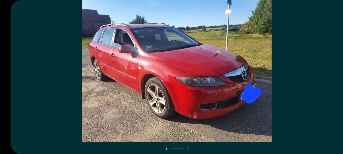 Mazda 6 27a czerwona części 02-07 pas przedni z chłodnicami. Benzyna d