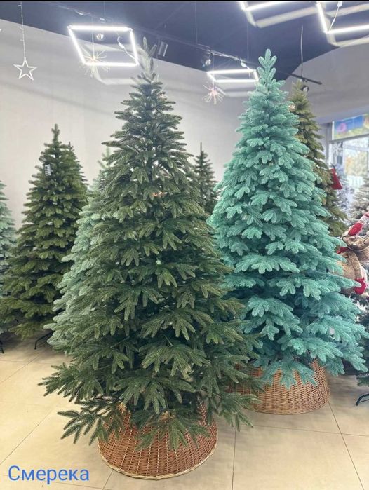 Скидки!Литая искусственная ель премиум!Заснеженная Версаль елка