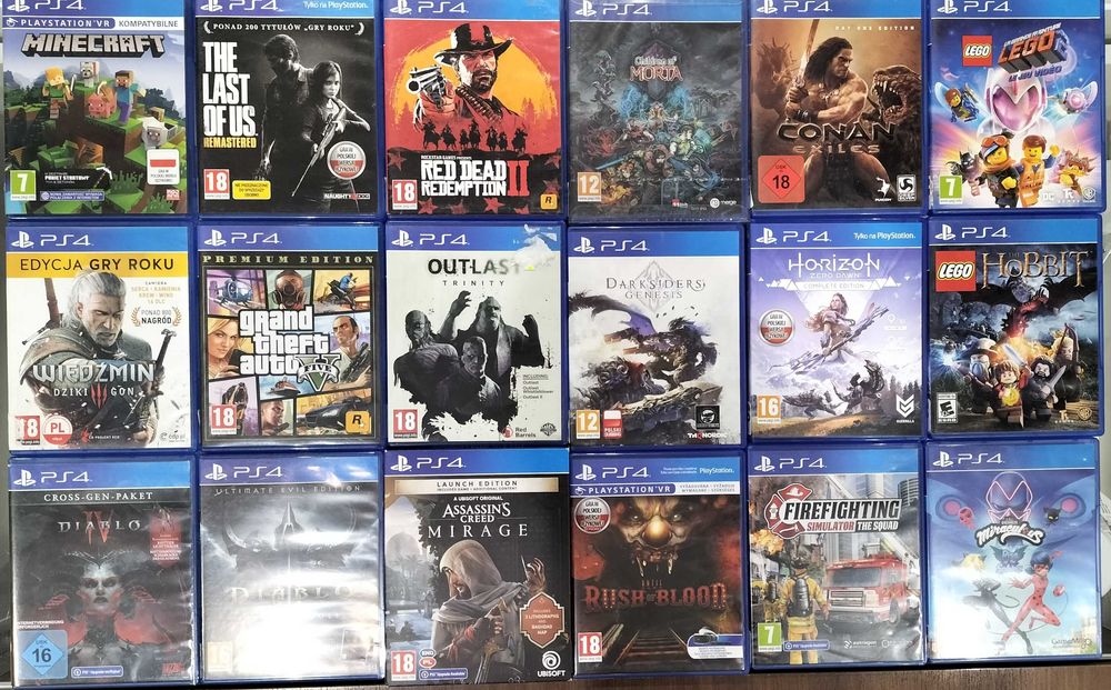 Gry na PS4 Assasin'Creed, Until Dawn, Lego Hobbit, Conan, Red Dead ...