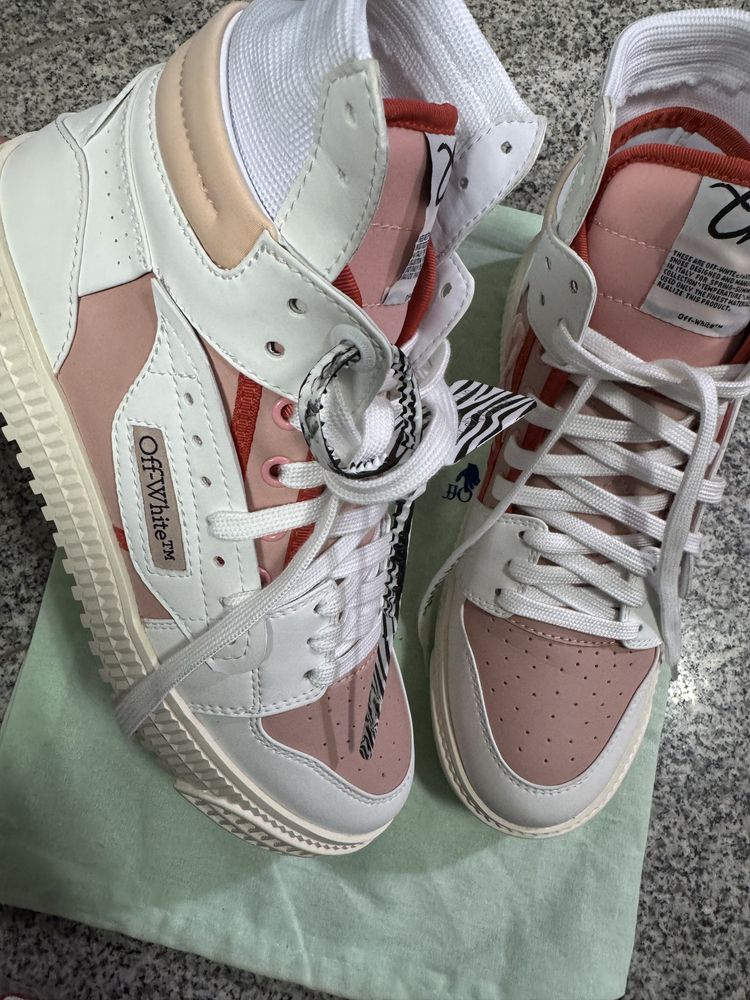 Кросівки кеди білі шкіряні 3.0 Off Court Off-White хайтопи 41р.