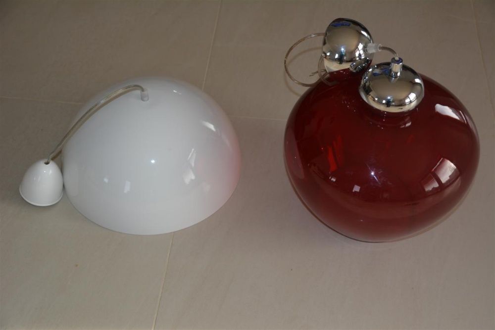 2 lampy okazja biało czerwone