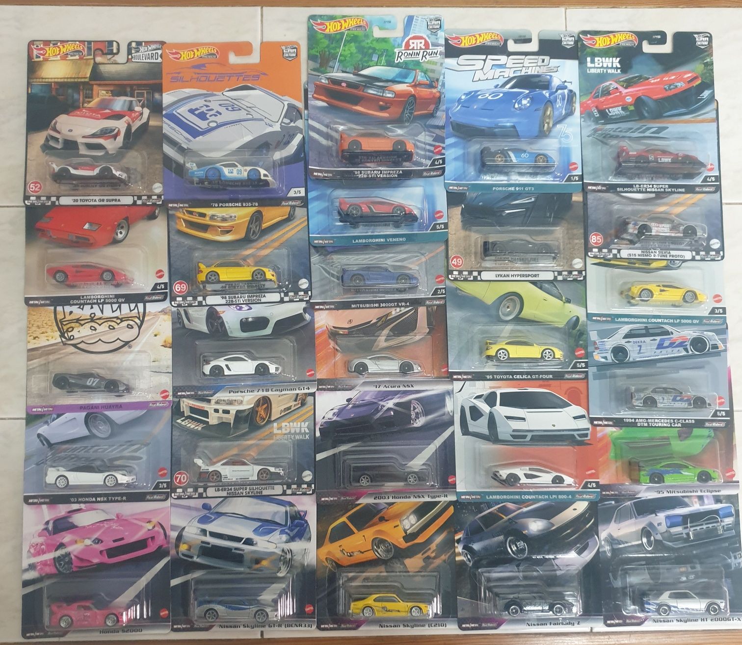 Hotwheels variáveis, miniaturas