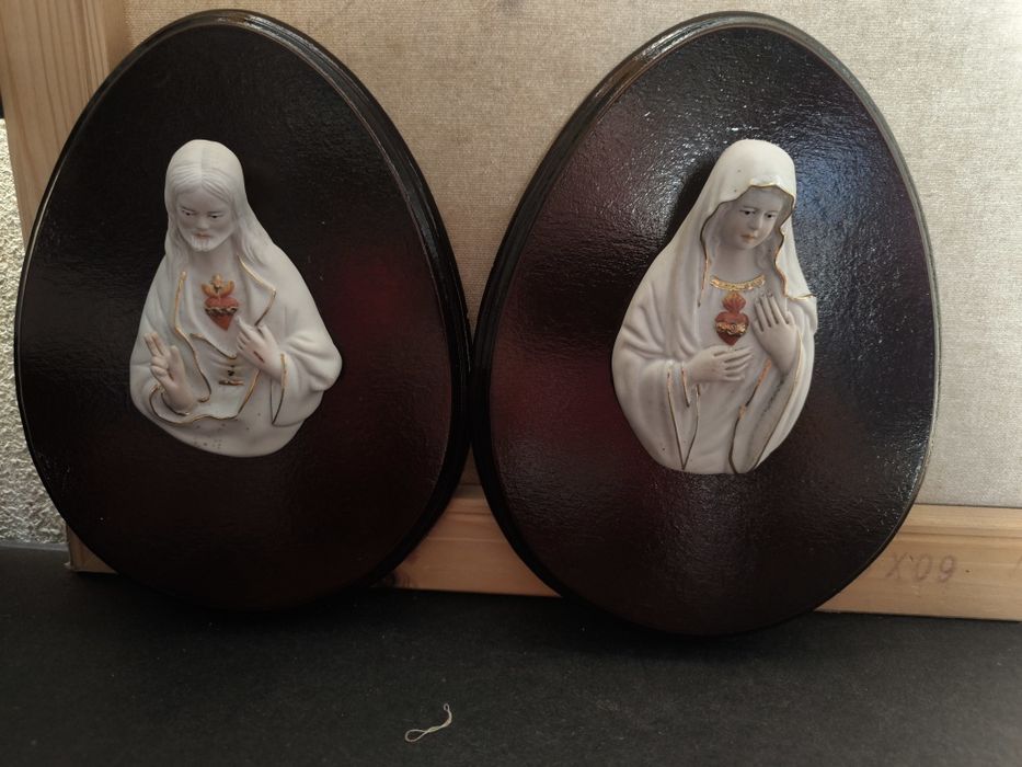 Quadros Sagrado Coração Jesus e Maria