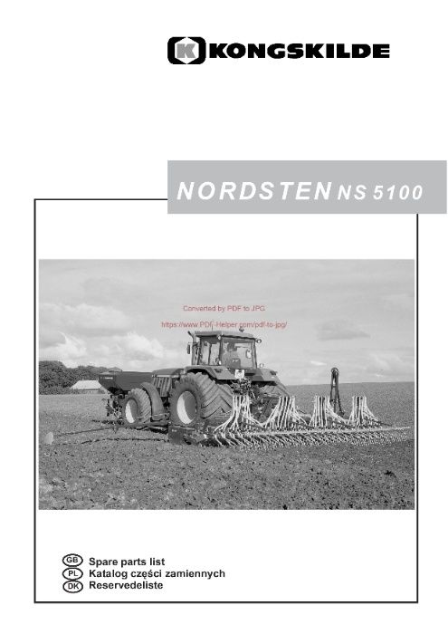 katalog części siewnika Nordsten NS 5100