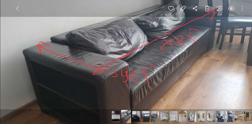 Skórzany wypoczonek wraz z fotelem firmy STANUCH