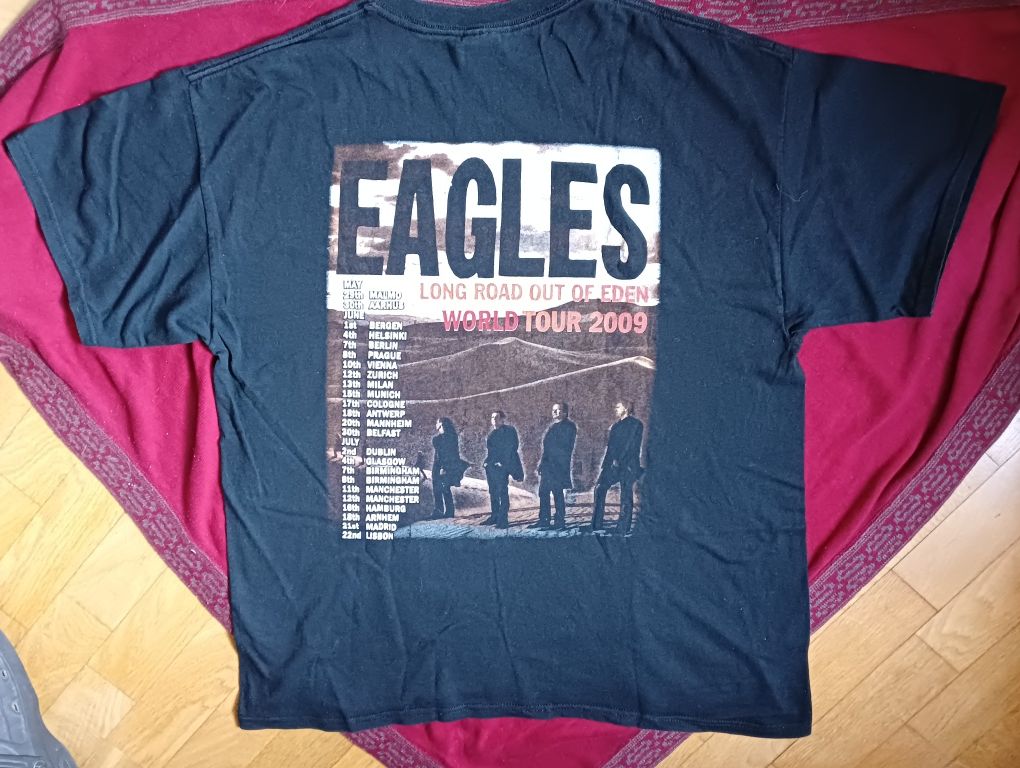 Koszulka z koncertu The Eagles L/XL tshirt Henley Frey merch bawełna