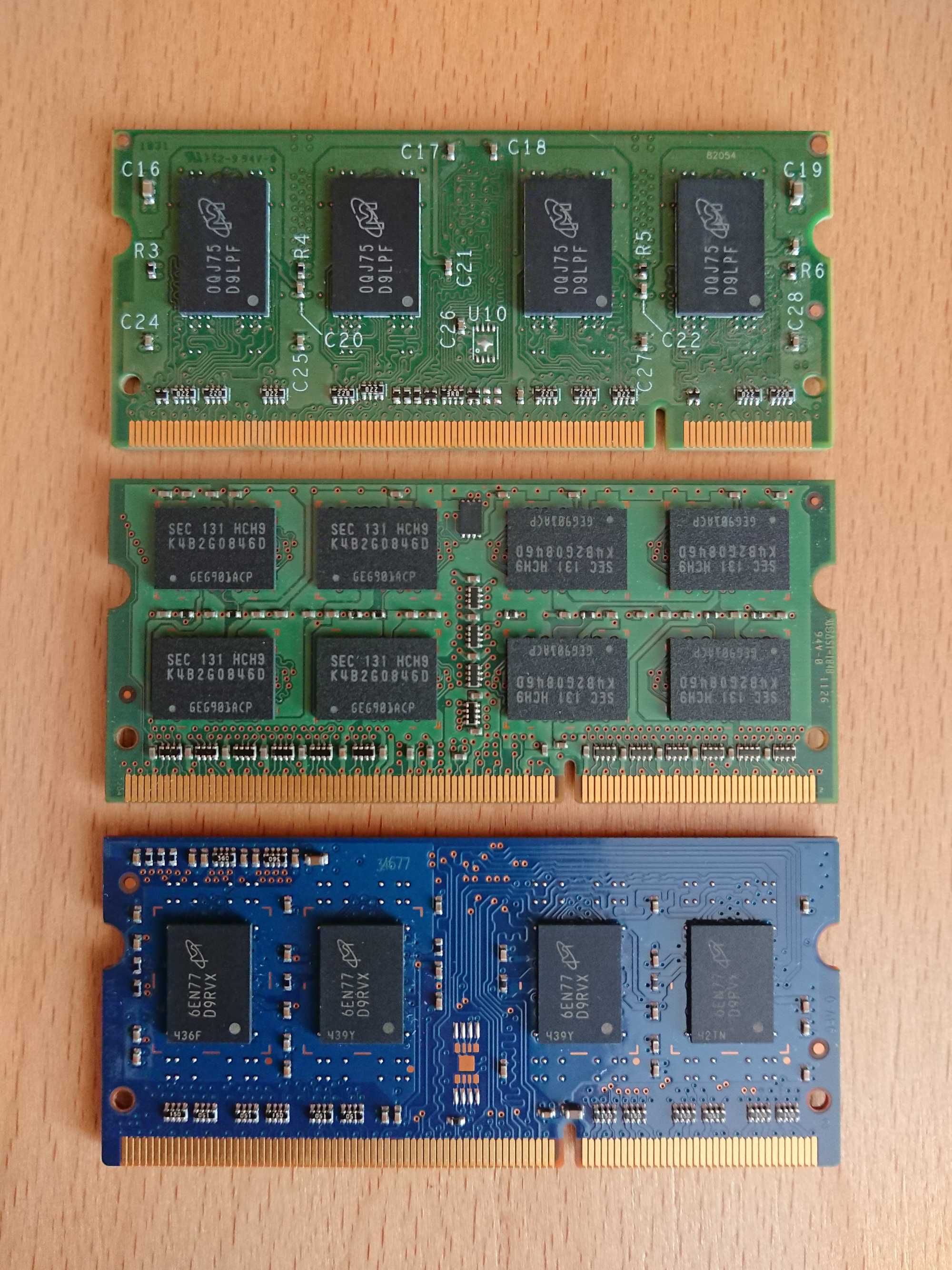 Оперативная память для ноутбука  DDR2 1GB/DDR3 DDR3L 4GB