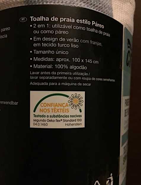 Lindo Páreo Toalha de Praia com Etiqueta