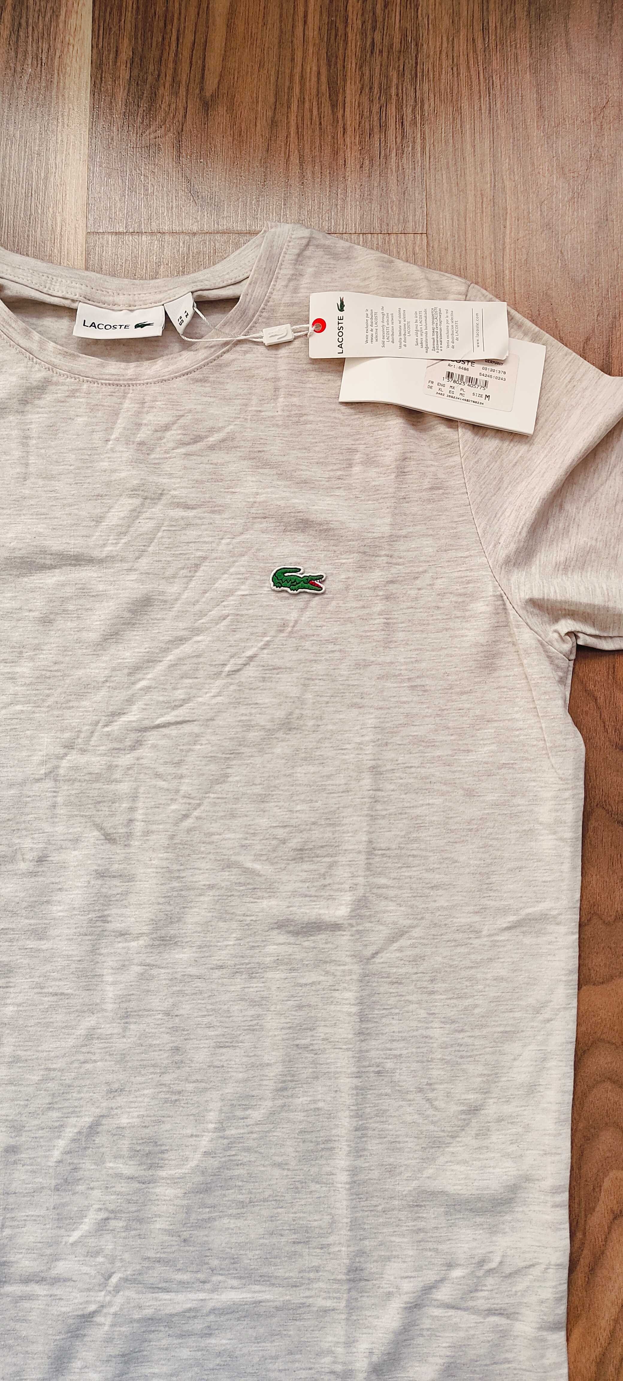 T-shirt Lacoste rozmiar M beżowy