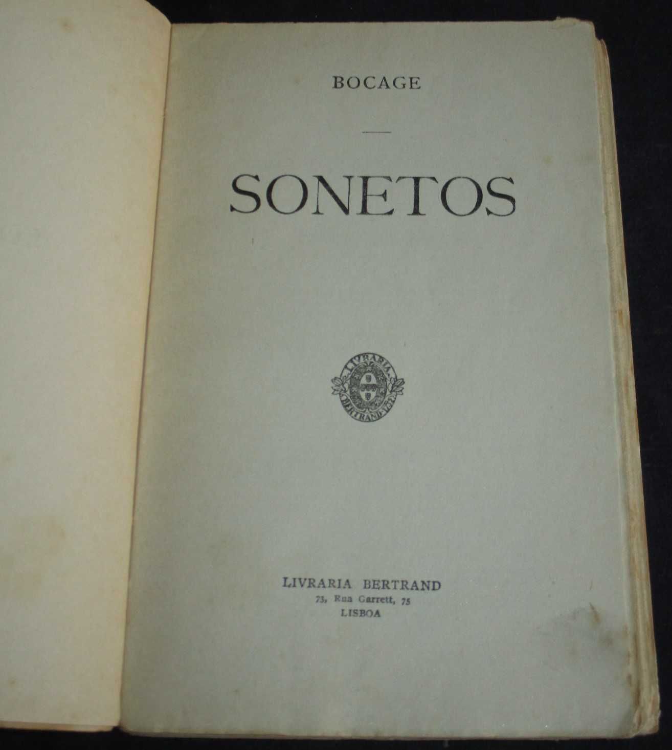 Livro Sonetos Bocage Bertrand