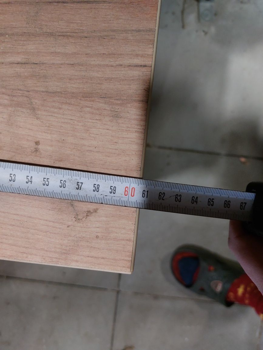 Szafka pod umywalkę 60 cm z blatem – nowoczesna, styl loft, z wycięcie