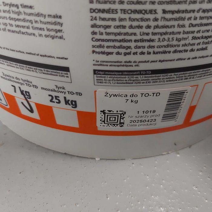 Tynk mozaikowy termo organika 25kg