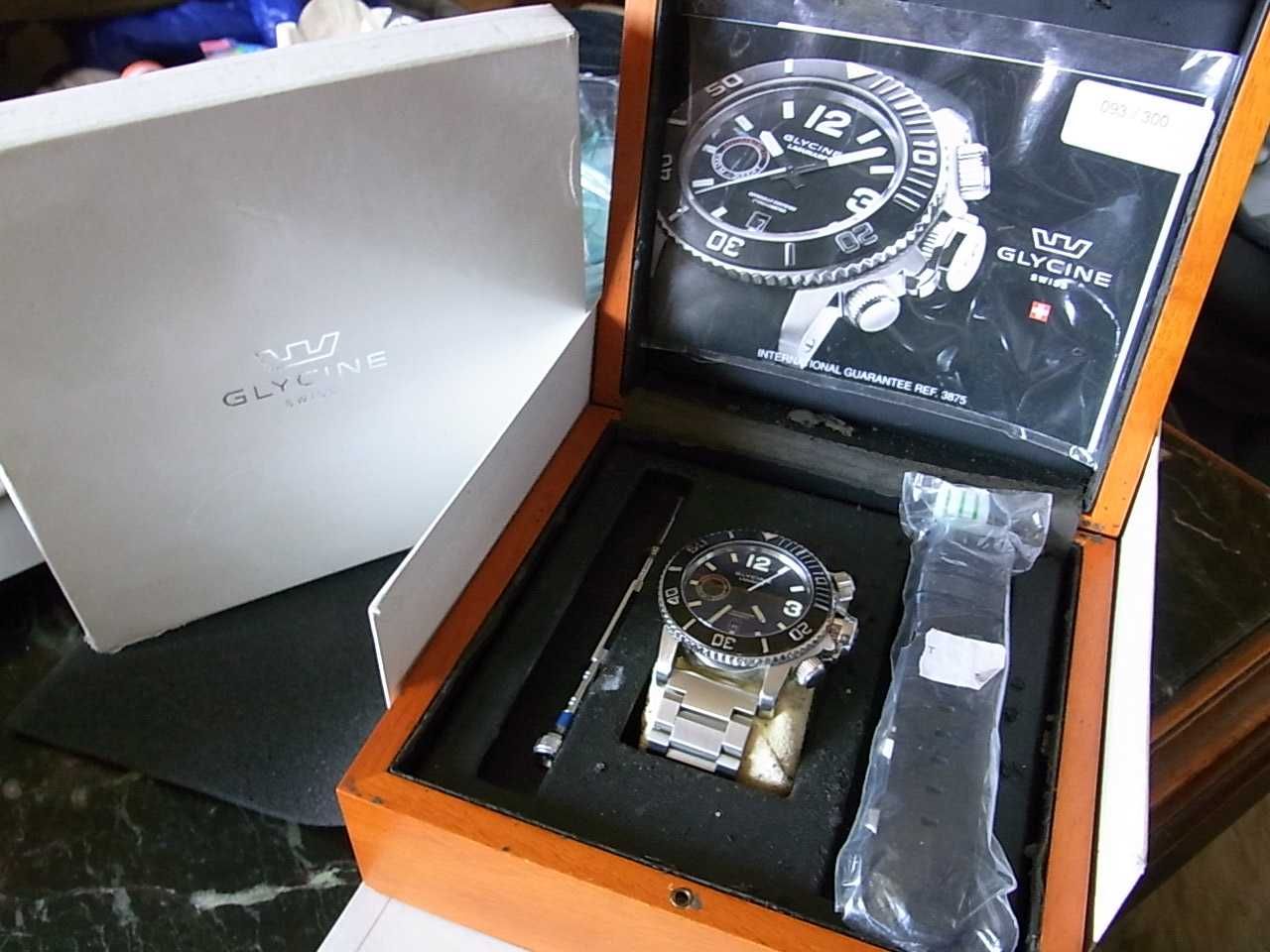 Glycine Lagunare 1000m nurek,automat 46mm.Komplet jak nowy ! TOP !