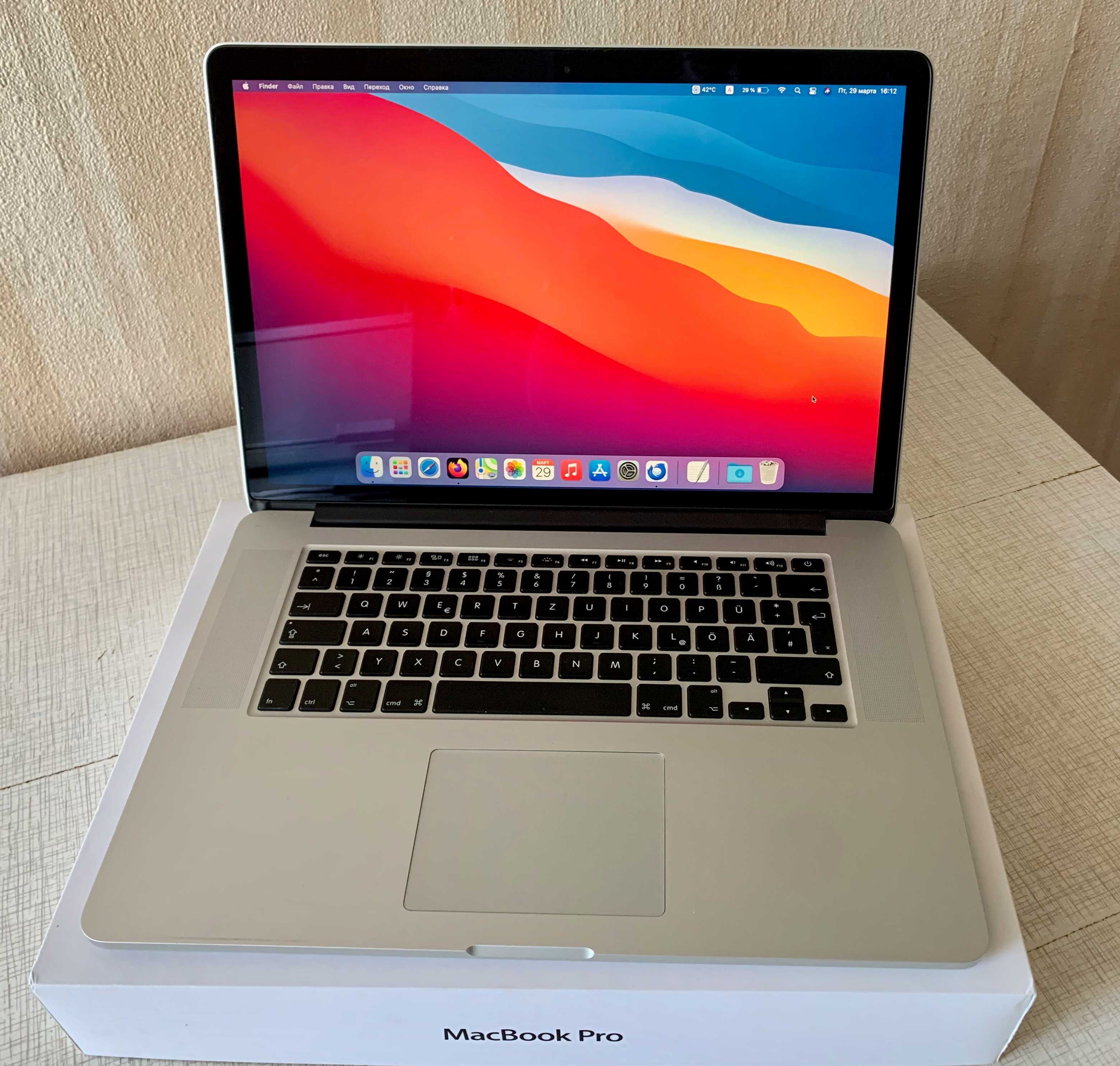 Macbook Pro 15 Retina 2013 ориг комплект 16 / 256 якНОВИЙ