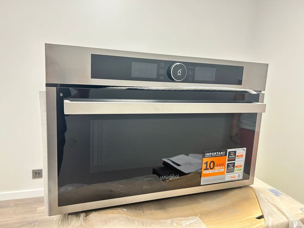 Micro-ondas embutido Whirlpool AMW 731 IX – novo, sem uso
