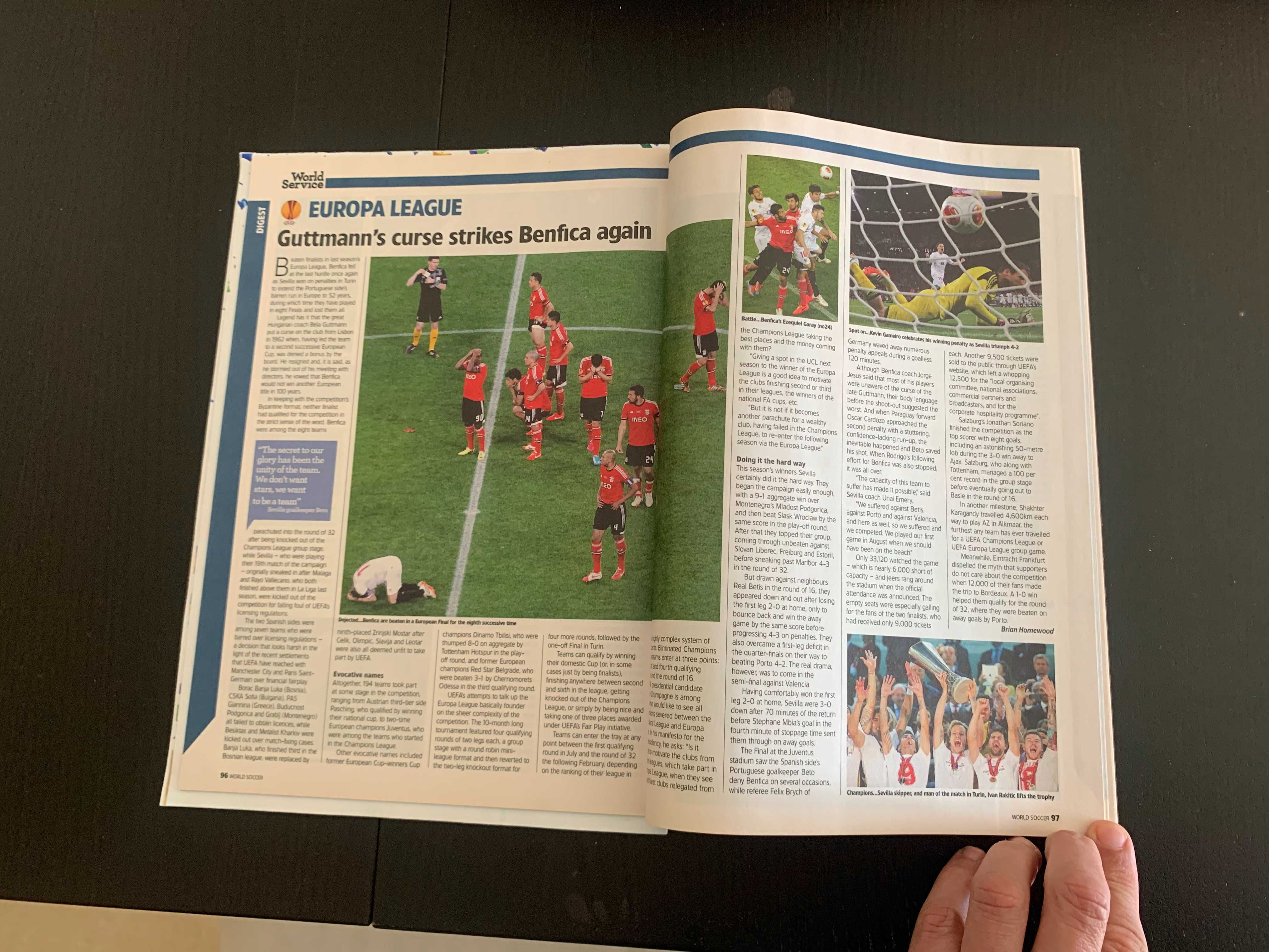 Caderno/Revista World Soccer de Junho 2014