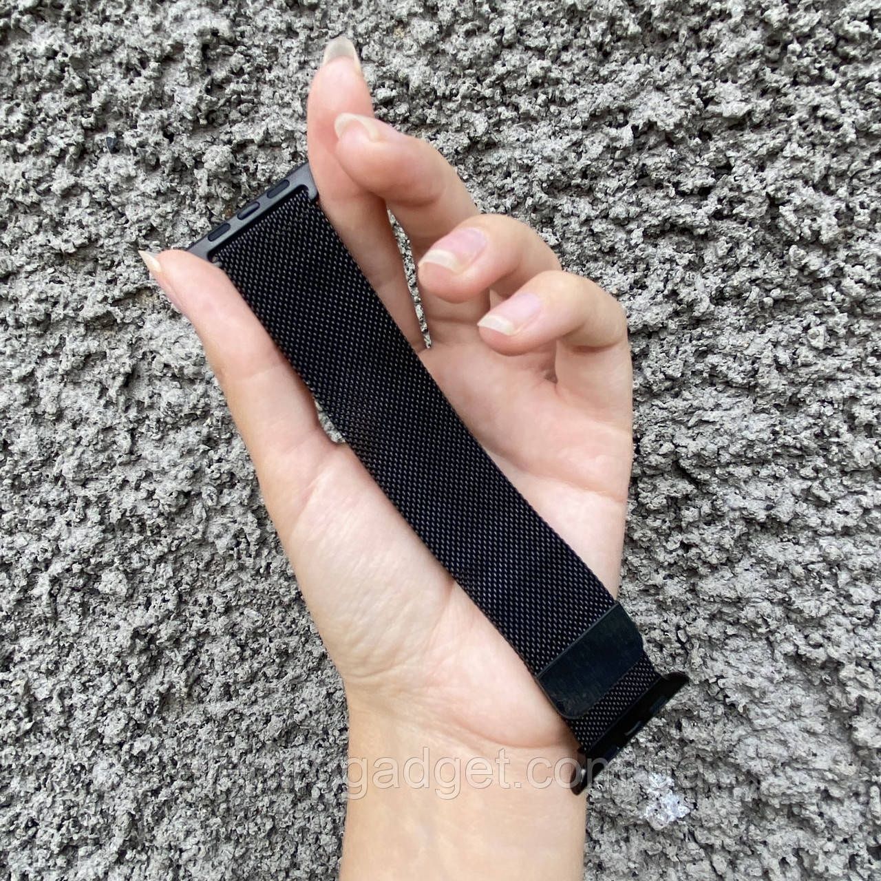 Ремінець металевий Milanese Loop Black міланська петля браслет