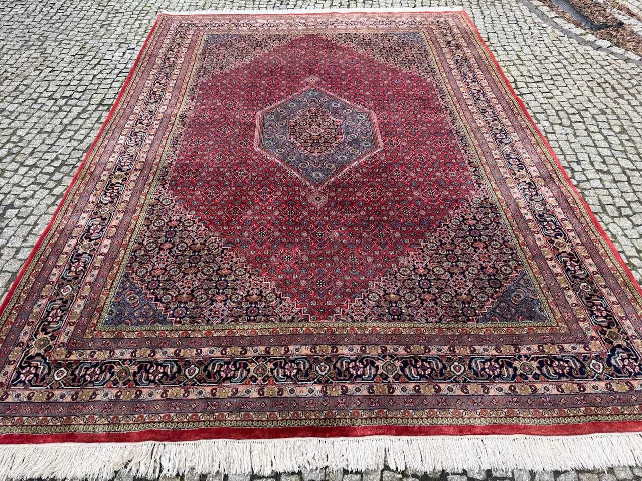 Nowy r. tkany dywan kaszmirowy perski Indo-Bidjar 360x250 gal. 24 tyś