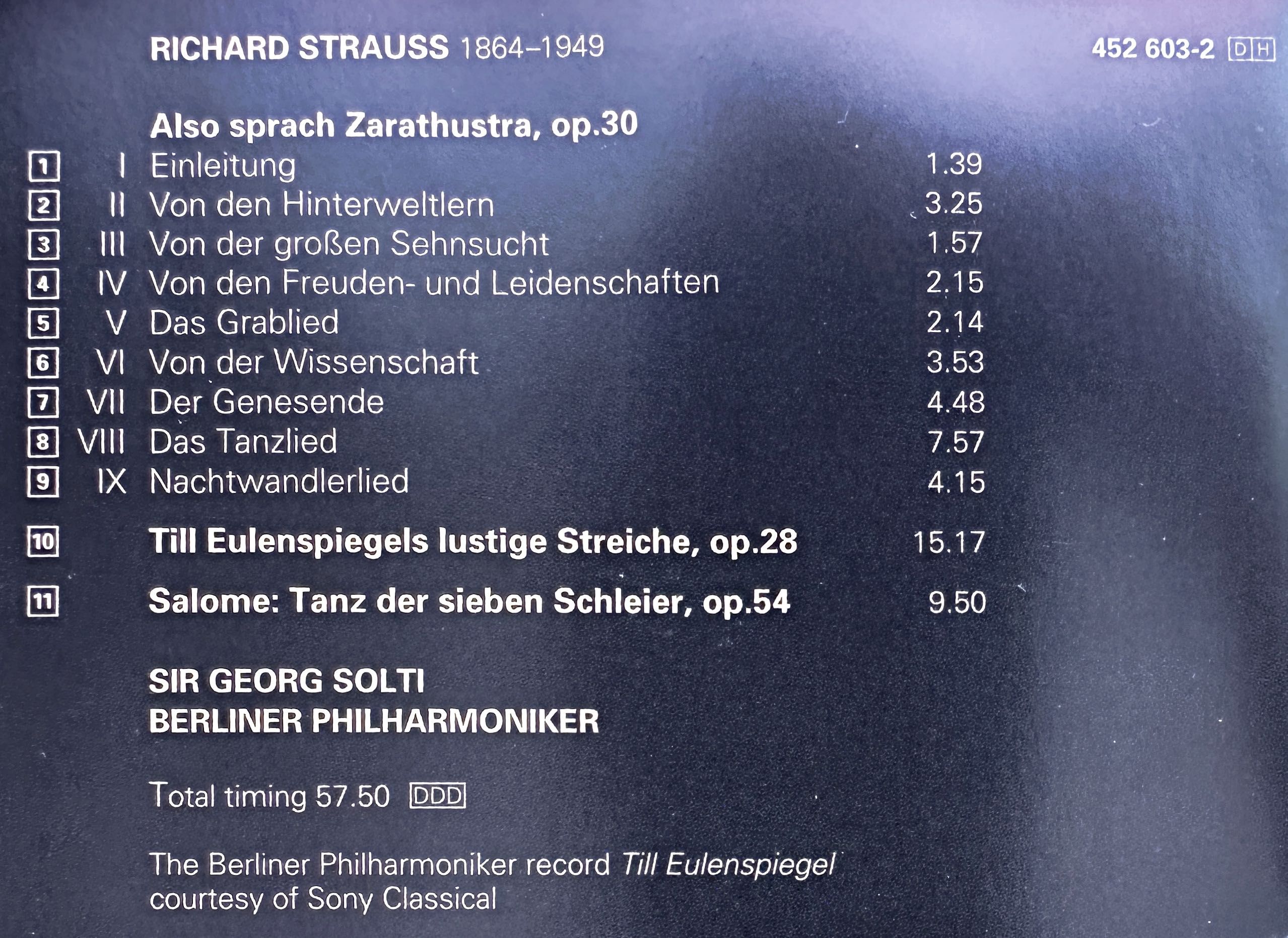 Solti Zarathustra, Richard Strauss, Berliner Philharmoniker, CD, DECCA