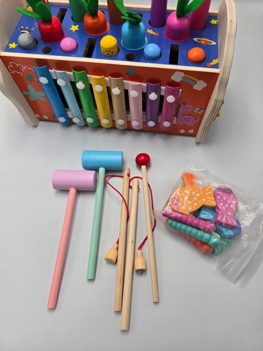 Zabawka Montessori, zabawka drewniana, zabawka edukacyjna 8w1