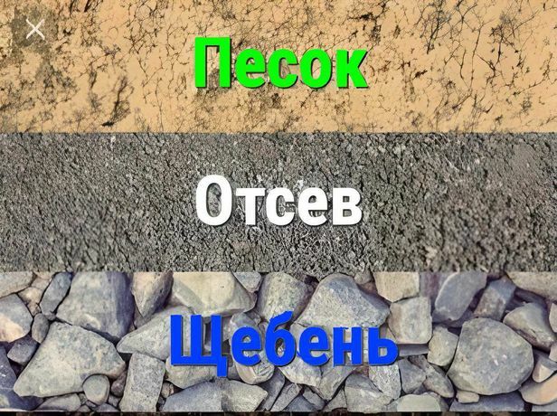 Щебень песок отсев щпс вивіз сміття гранотсев