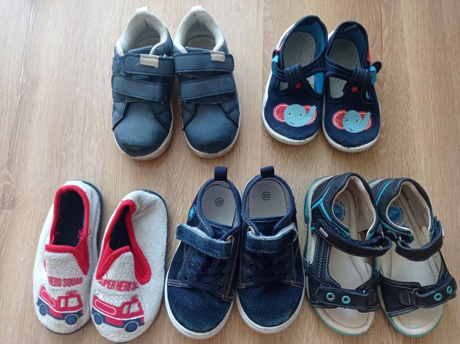 Paczka butów 5 par chłopięcych rozmiar 25