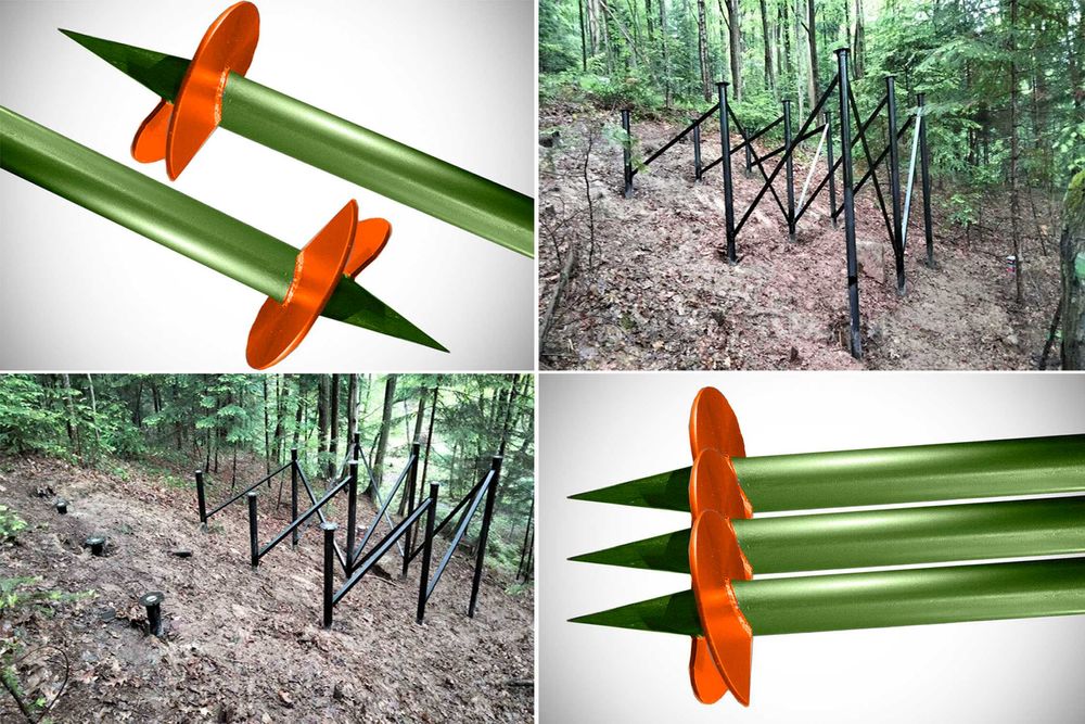 Гвинтова паля, одновиткова паля, винтовая свая, монтаж