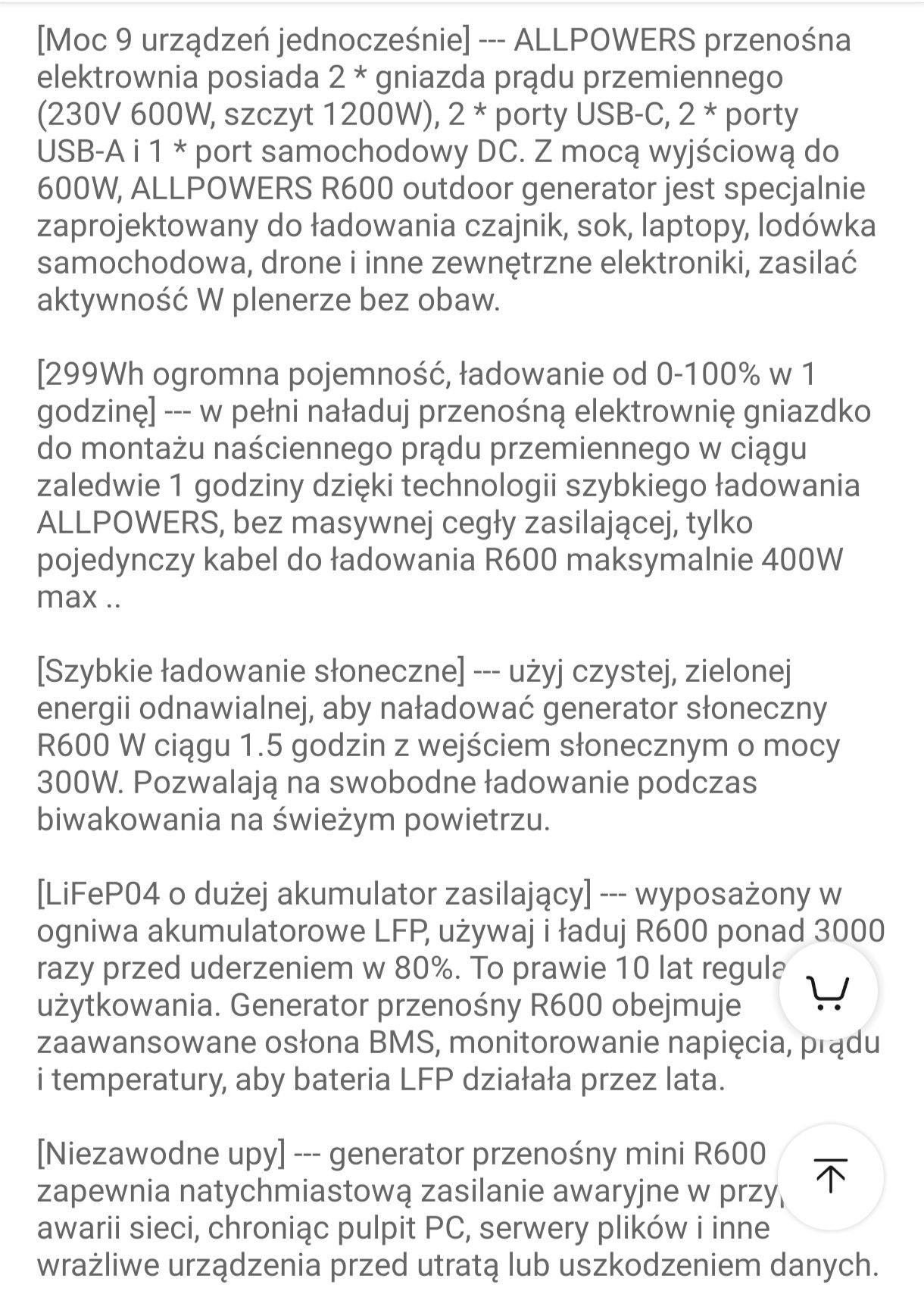 Elektrownia przenośna 600W