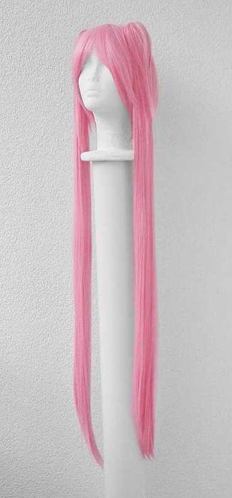 Sakura Miku Hatsune cosplay wig długa różowa peruka z kitkami vocaloid