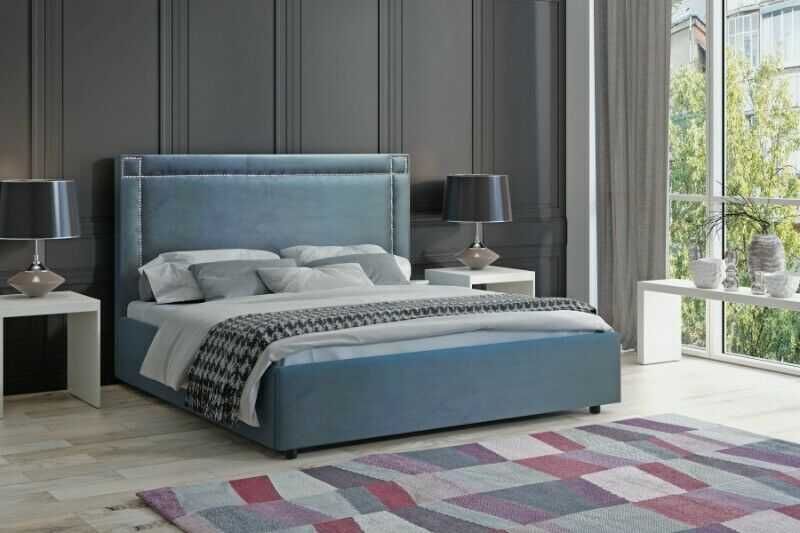 Minimalistyczne łóżko NOVEL 160x200 z materacem