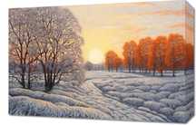 Obraz 60x40cm Zima w Odcieniach Ognia