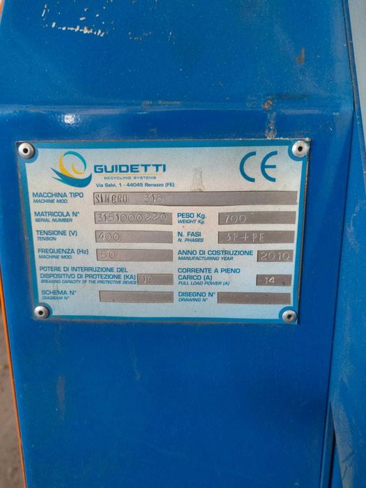 SINCRO 315 Guidetti Profesjonalny granulator kabli