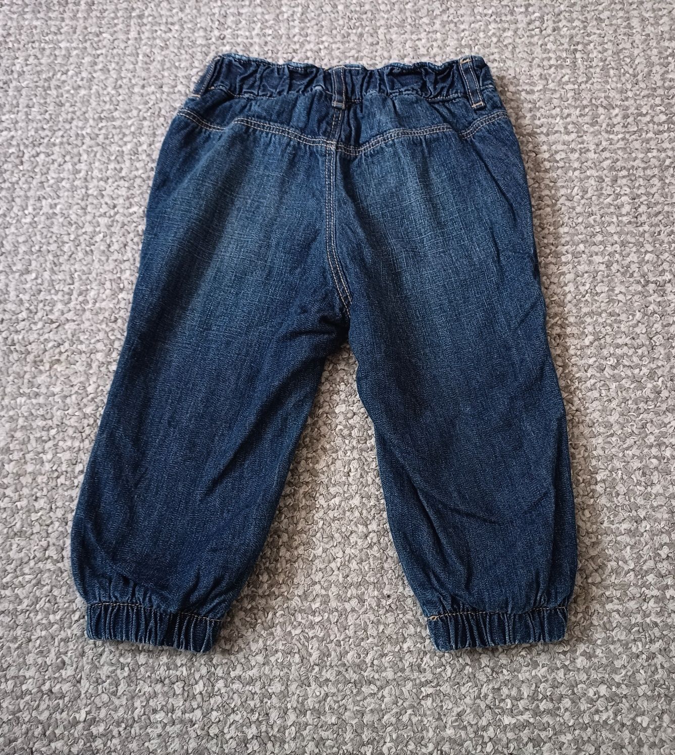 Spodnie spodenki jeansowe ocieplane H&M 80