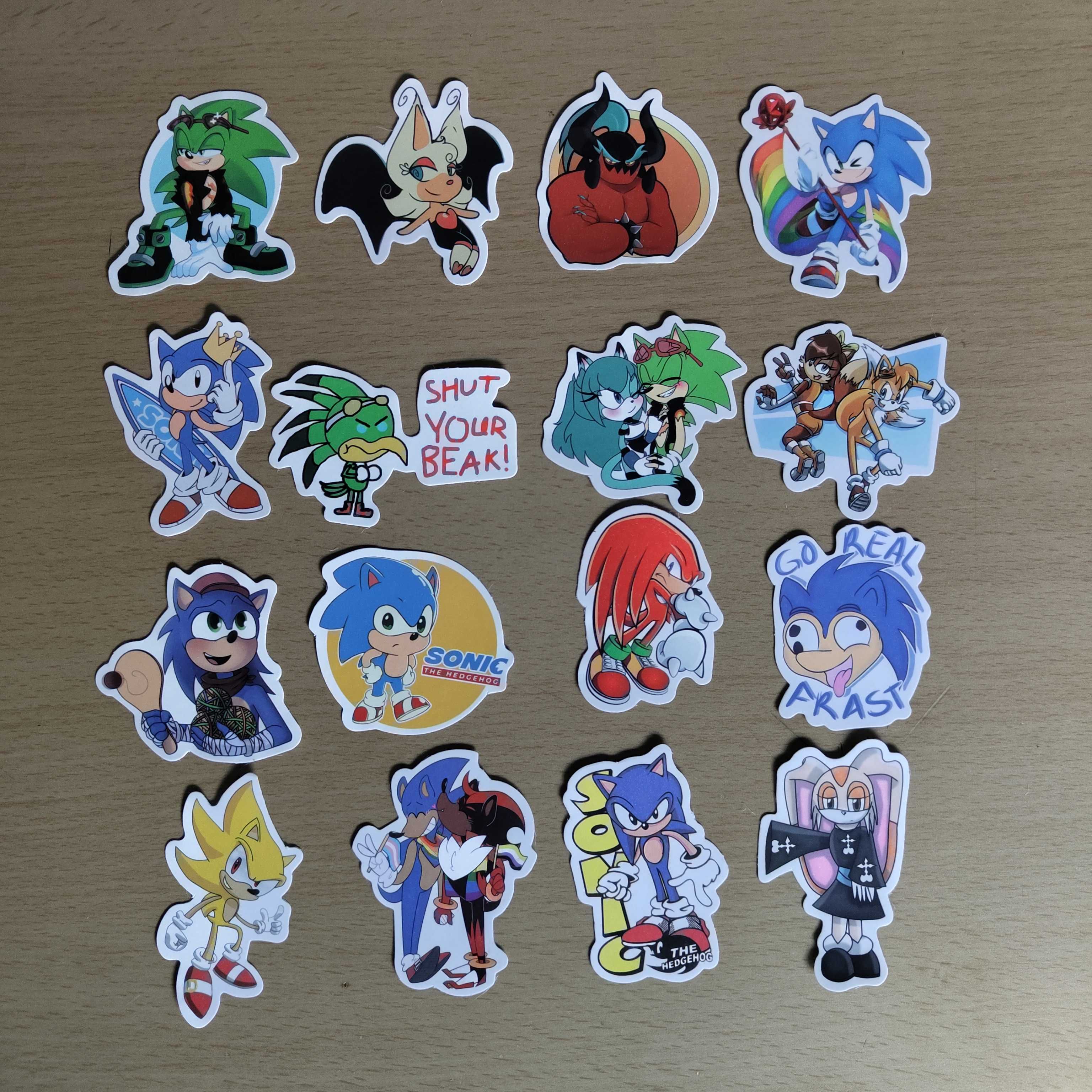 50 Autocolantes Stickers Sonic Sega